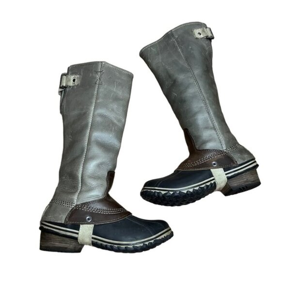 SOREL Slimpack Tall Equestrian Riding Boots Waterproof NL2007-051 Women Sz 6 - Picture 2 of 10